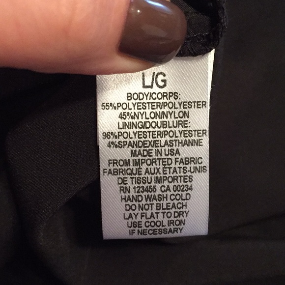 NWT DESIGN LAB black & mauve rose printed skirt, L - Picture 8 of 8